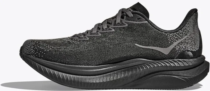 HOKA Women's Mach 6 Shoes in Black/Outer Orbit - Image 8