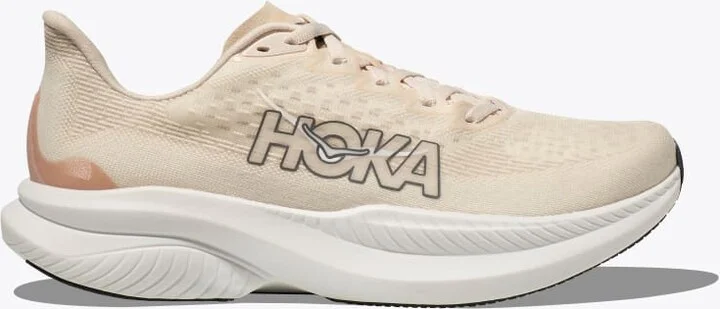HOKA Women's Mach 6 Shoes in Eggnog/Vanilla