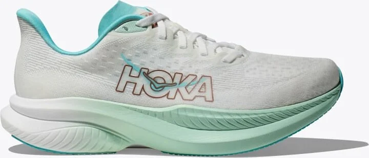 HOKA Women's Mach 6 Shoes in Frost/Rose Gold