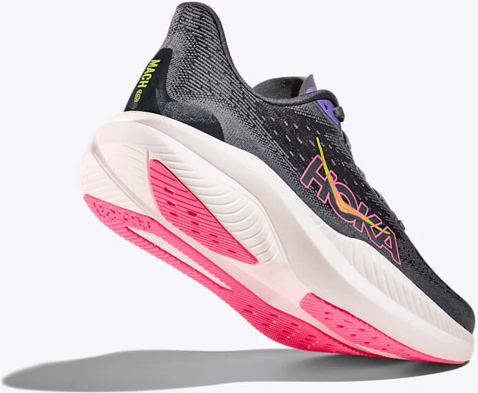 HOKA Women's Mach 6 Shoes in Grey Skies/Charcoal Grey - Image 4