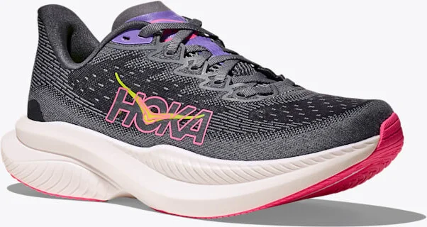 HOKA Women's Mach 6 Shoes in Grey Skies/Charcoal Grey - Image 6