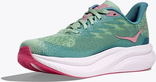 HOKA Women's Mach 6 Shoes in Jadeite/Alpine Blue - Image 3