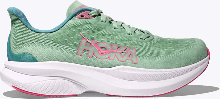 HOKA Women's Mach 6 Shoes in Jadeite/Alpine Blue