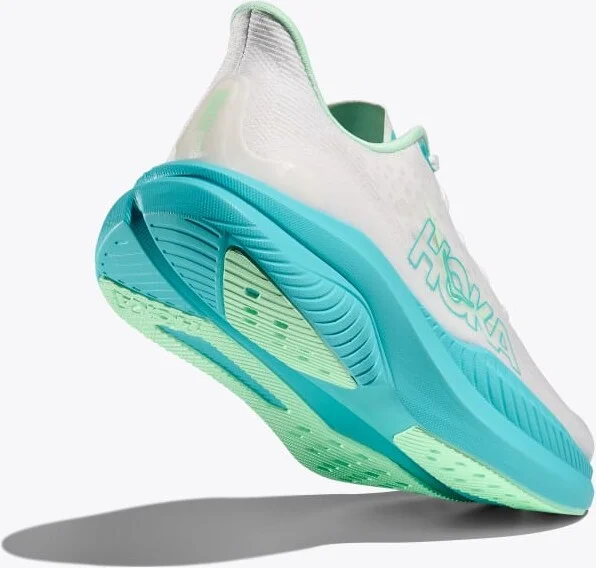 HOKA Women's Mach 6 Shoes in White/Cielo Blue - Image 4