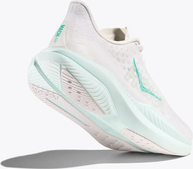 HOKA Women's Mach 6 Shoes in White/Droplet - Image 4