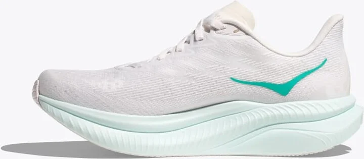 HOKA Women's Mach 6 Shoes in White/Droplet - Image 8