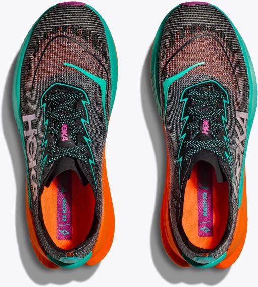 HOKA Women's Mach X 2 Shoes in Black/Electric Aqua - Image 2