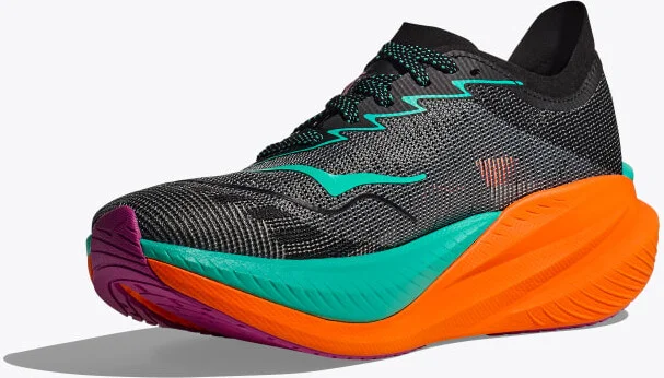 HOKA Women's Mach X 2 Shoes in Black/Electric Aqua - Image 3