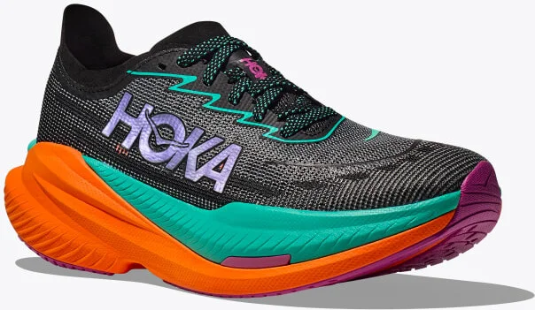 HOKA Women's Mach X 2 Shoes in Black/Electric Aqua - Image 6
