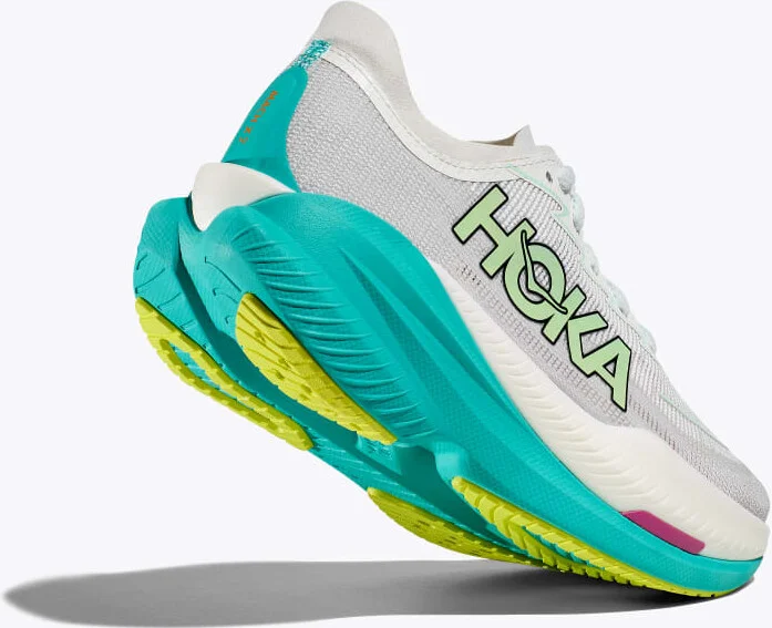 HOKA Women's Mach X 2 Shoes in Frost/Electric Aqua - Image 4