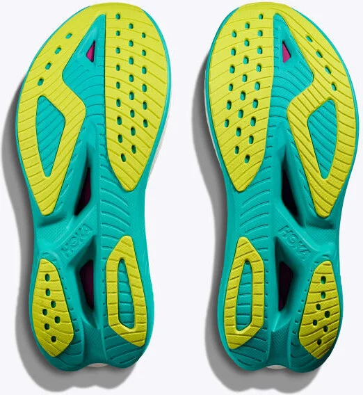 HOKA Women's Mach X 2 Shoes in Frost/Electric Aqua - Image 7