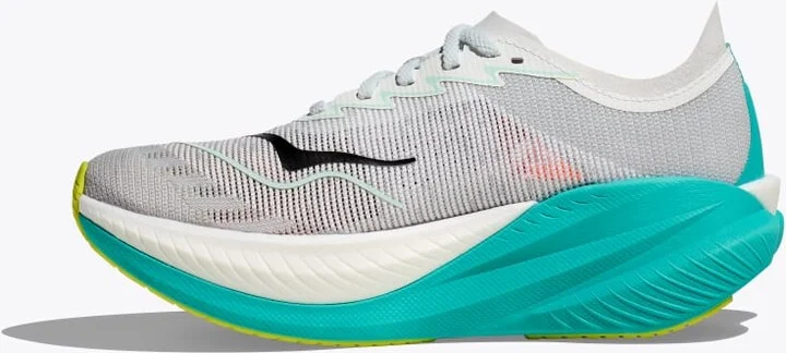 HOKA Women's Mach X 2 Shoes in Frost/Electric Aqua - Image 8