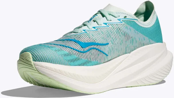 HOKA Women's Mach X 2 Shoes in Snow Melt/Blue Spark - Image 3