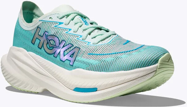 HOKA Women's Mach X 2 Shoes in Snow Melt/Blue Spark - Image 6