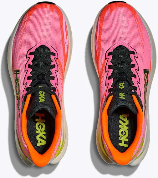 HOKA Women's Mach X 3 in Neon Rose/Neon Tangerine - Image 2