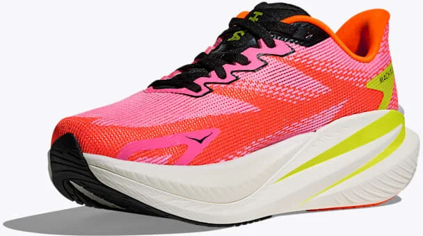 HOKA Women's Mach X 3 in Neon Rose/Neon Tangerine - Image 3