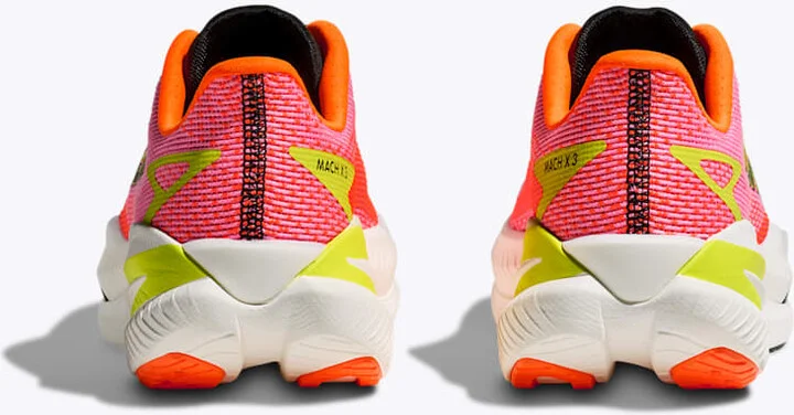HOKA Women's Mach X 3 in Neon Rose/Neon Tangerine - Image 5