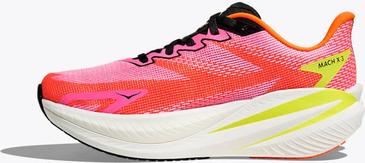 HOKA Women's Mach X 3 in Neon Rose/Neon Tangerine - Image 8