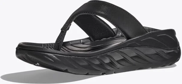 HOKA Women's ORA Recovery Flip Shoes in Black/Dark Gull Gray - Image 3