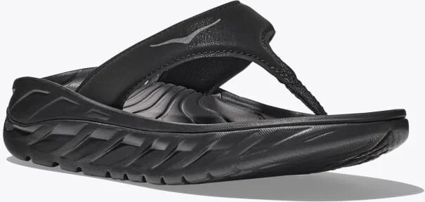 HOKA Women's ORA Recovery Flip Shoes in Black/Dark Gull Gray - Image 6
