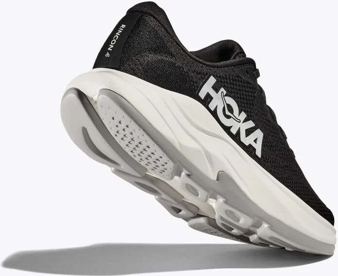 HOKA Women's Rincon 4 Shoes in Black/White - Image 4