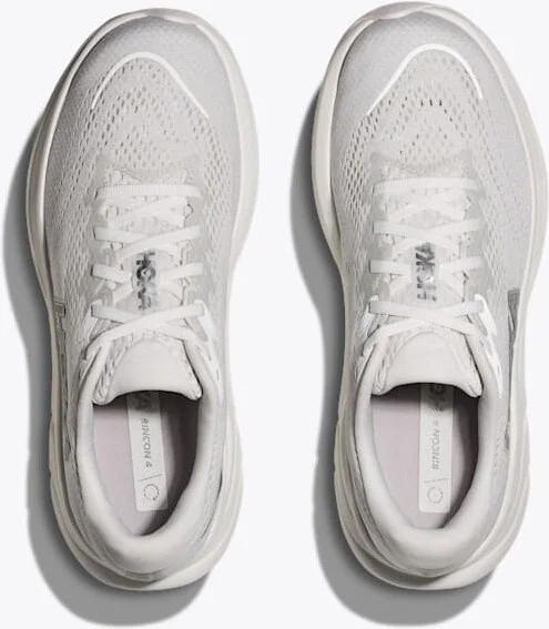 HOKA Women's Rincon 4 Shoes in White/Silver - Image 2