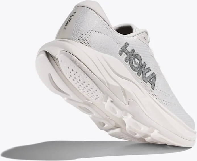 HOKA Women's Rincon 4 Shoes in White/Silver - Image 4