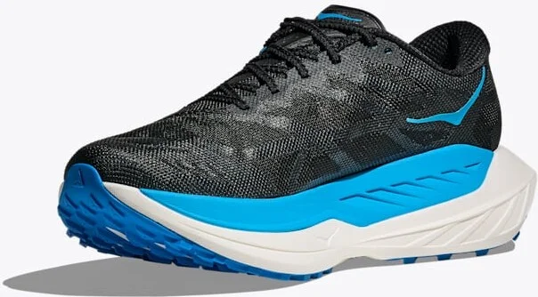 HOKA Women's Rocket X Trail Shoes in Black/Skyward Blue - Image 3