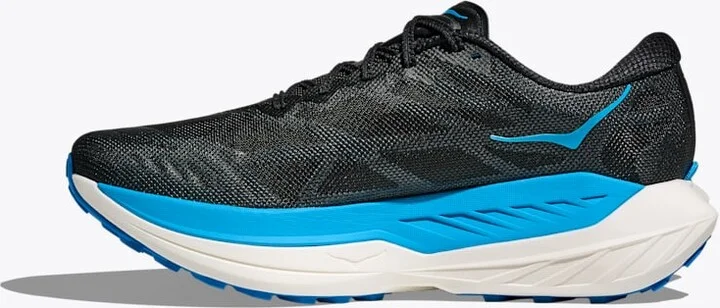 HOKA Women's Rocket X Trail Shoes in Black/Skyward Blue - Image 8