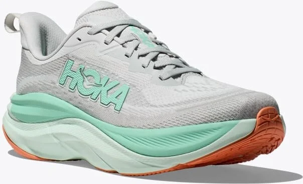 HOKA Women's Skyflow Shoes in Cosmic Grey/Seafoam - Image 6