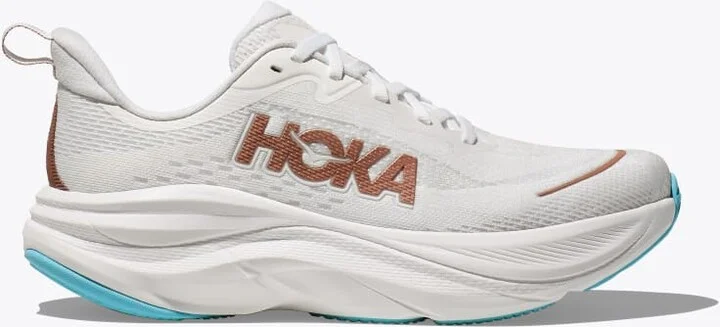 HOKA Women's Skyflow Shoes in Frost/Rose Gold