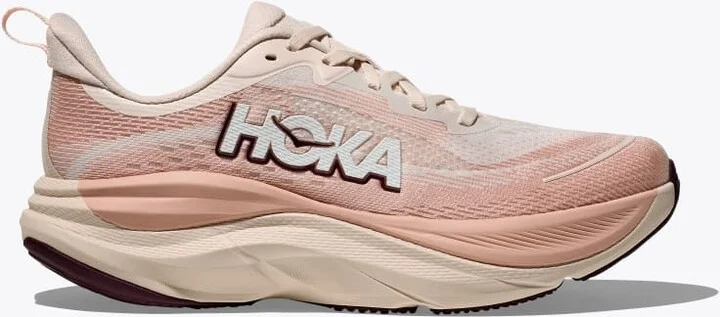 HOKA Women's Skyflow Shoes in Rose Cream/Rose Latte
