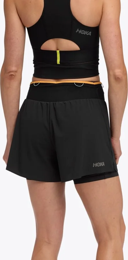 HOKA Women's SkyGlide Short Shoes in Black - Image 2