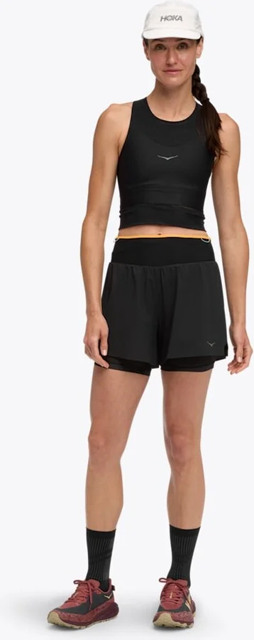 HOKA Women's SkyGlide Short Shoes in Black - Image 3