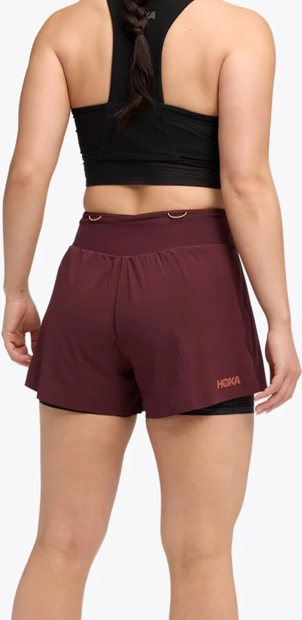 HOKA Women's SkyGlide Short Shoes in Black Cherry - Image 2