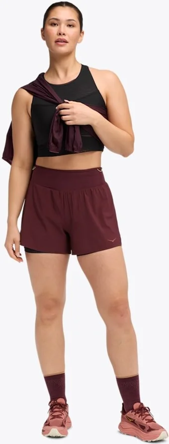 HOKA Women's SkyGlide Short Shoes in Black Cherry - Image 3
