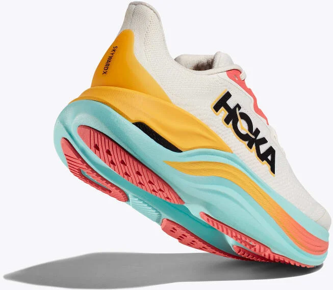 HOKA Women's Skyward X Shoes in Blanc De Blanc/Swim Day - Image 4