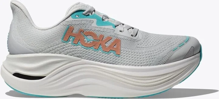 HOKA Women's Skyward X Shoes in Cosmic Grey/Rose Gold