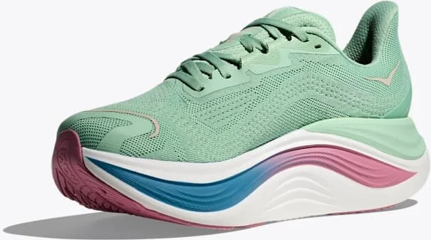 HOKA Women's Skyward X Shoes in Jadeite/Dried Rose - Image 3