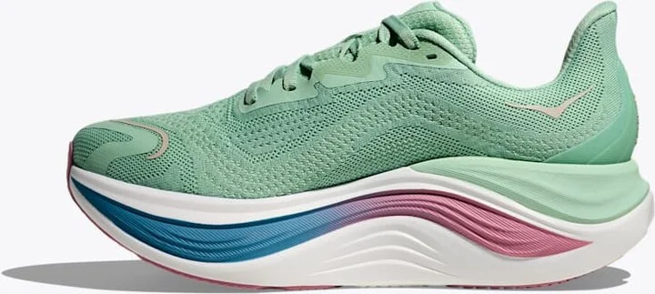 HOKA Women's Skyward X Shoes in Jadeite/Dried Rose - Image 8