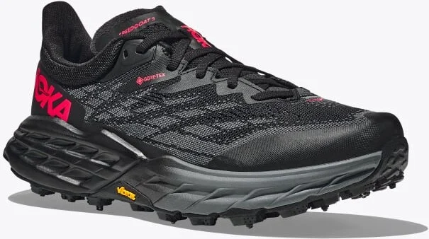 HOKA Women's Speedgoat 5 GTX Spike Shoes in Black/Black - Image 6