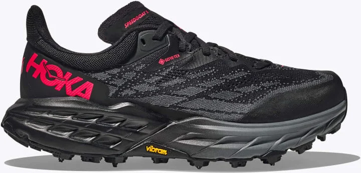 HOKA Women's Speedgoat 5 GTX Spike Shoes in Black/Black