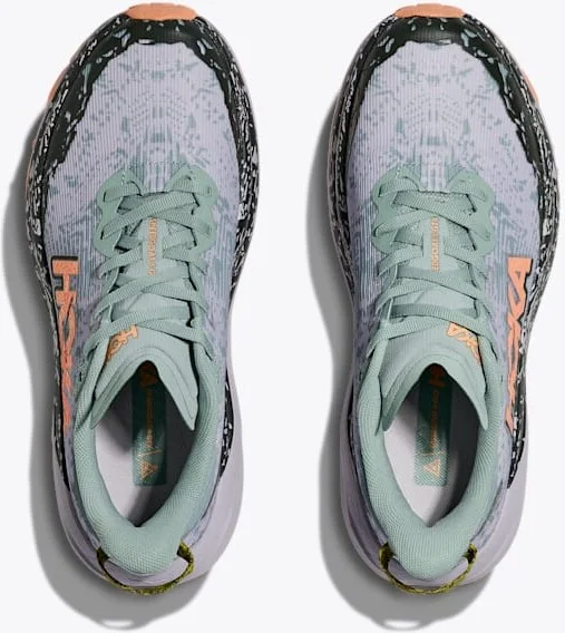 HOKA Women's Speedgoat 6 GTX Shoes in Jade/Ash Grey - Image 2