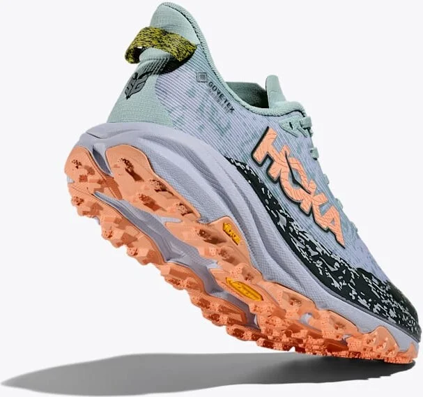 HOKA Women's Speedgoat 6 GTX Shoes in Jade/Ash Grey - Image 4