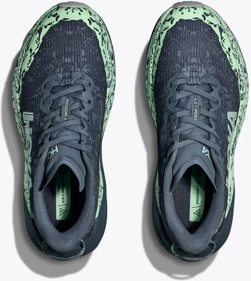 HOKA Women's Speedgoat 6 GTX Shoes in Thunder Cloud/Mint Fluorite - Image 2