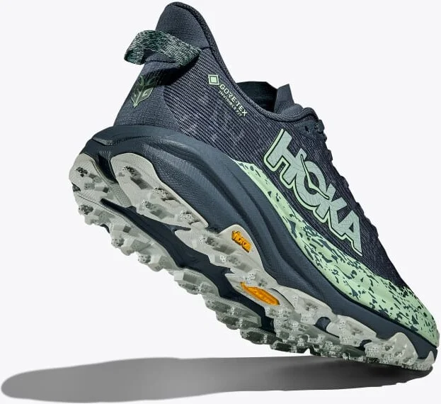 HOKA Women's Speedgoat 6 GTX Shoes in Thunder Cloud/Mint Fluorite - Image 4