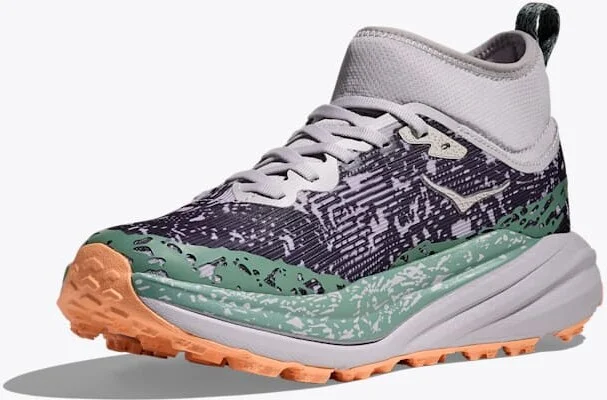 HOKA Women's Speedgoat 6 Mid GTX Shoes in Ash Grey/Charcoal Grey - Image 3