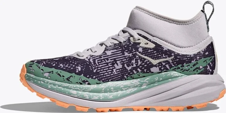 HOKA Women's Speedgoat 6 Mid GTX Shoes in Ash Grey/Charcoal Grey - Image 8