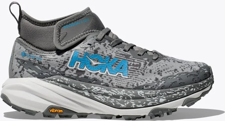 HOKA Women's Speedgoat 6 Mid GTX Shoes in Asteroid/Cosmic Grey