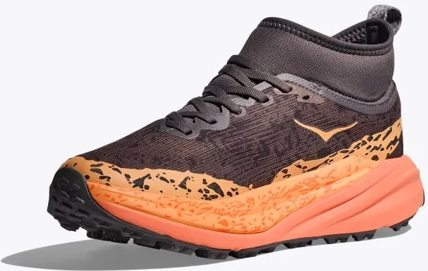 HOKA Women's Speedgoat 6 Mid GTX Shoes in Galaxy/Guava - Image 3